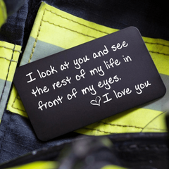 Engraved Wallet Insert Deployment Gift Be My Valentine