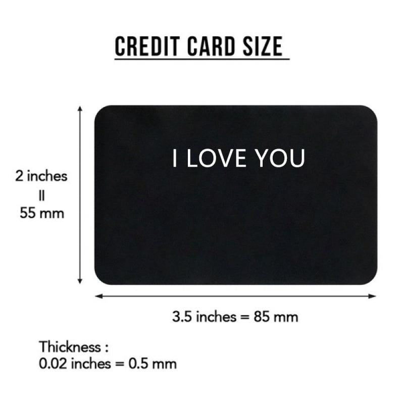DIY Carved Customizable Wallet Metal Card Blessing Card Christmas Gift