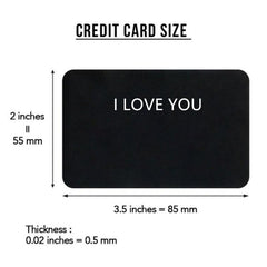 DIY Carved Customizable Wallet Metal Card Blessing Card Christmas Gift