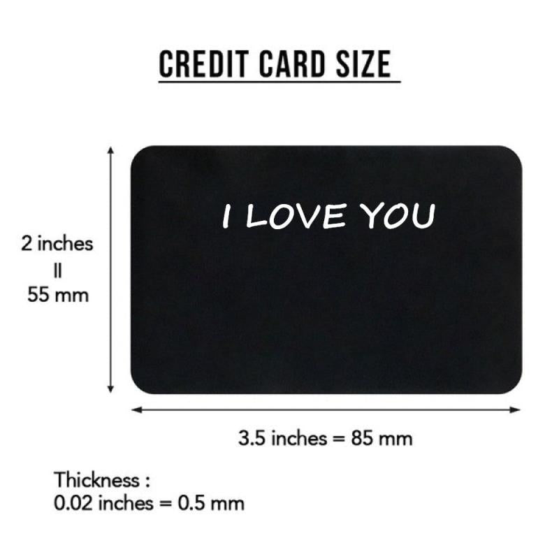 DIY Carved Customizable Wallet Metal Card Blessing Card Christmas Gift