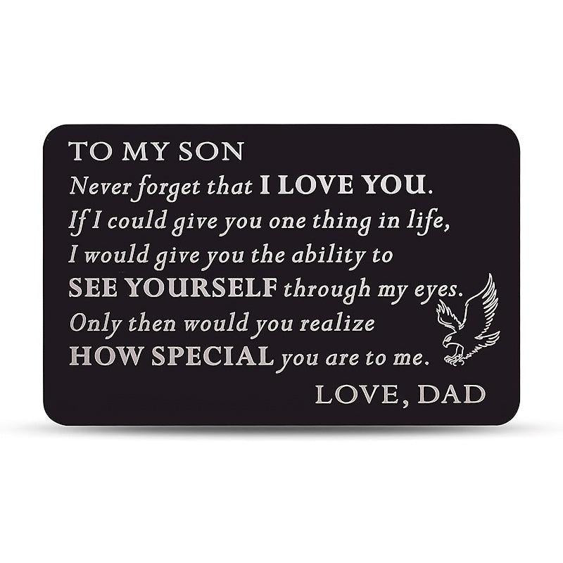 DIY Carved Customizable Wallet Metal Card Blessing Card Christmas Gift