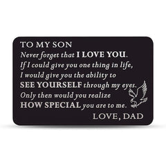 DIY Carved Customizable Wallet Metal Card Blessing Card Christmas Gift