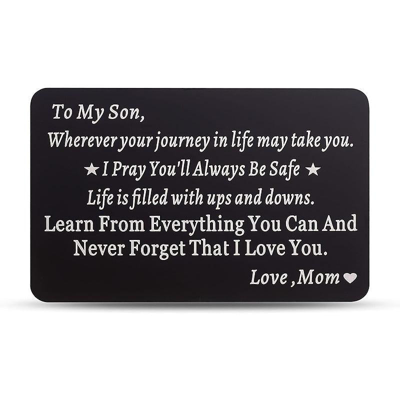 DIY Carved Customizable Wallet Metal Card Blessing Card Christmas Gift