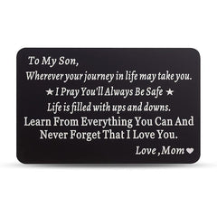 DIY Carved Customizable Wallet Metal Card Blessing Card Christmas Gift