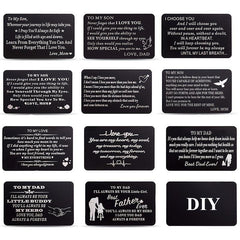 DIY Carved Customizable Wallet Metal Card Blessing Card Christmas Gift