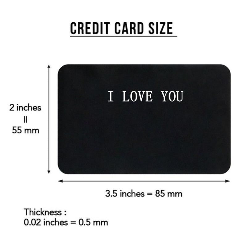 DIY Carved Customizable Wallet Metal Card Blessing Card Christmas Gift