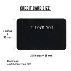 DIY Carved Customizable Wallet Metal Card Blessing Card Christmas Gift