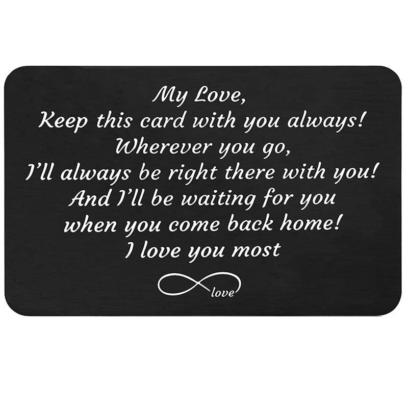 Love Isn't About Finding Someone Engraved Wallet Insert Card