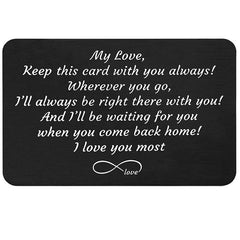 Love Isn't About Finding Someone Engraved Wallet Insert Card