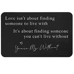 Love Isn't About Finding Someone Engraved Wallet Insert Card