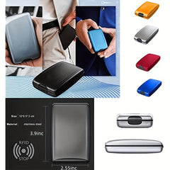 RFID Blocking Aluminum Wallet Mini Portable Credit Card Case