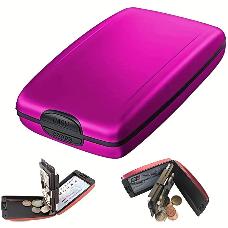 RFID Blocking Aluminum Wallet Mini Portable Credit Card Case