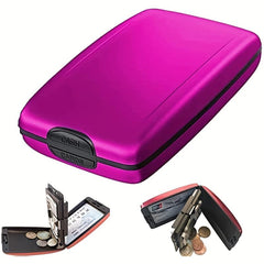 RFID Blocking Aluminum Wallet Mini Portable Credit Card Case