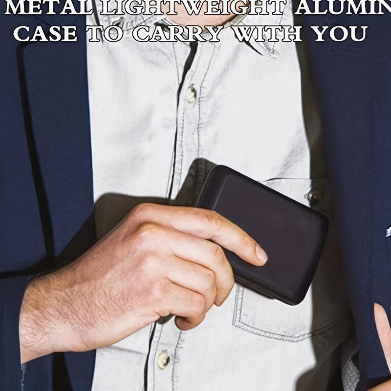 RFID Blocking Aluminum Wallet Mini Portable Credit Card Case