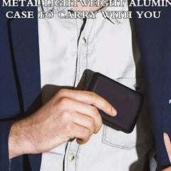 RFID Blocking Aluminum Wallet Mini Portable Credit Card Case