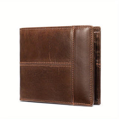 Men's Vintage Leather Wallet Rfid Blocking Bifold