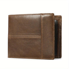 Men's Vintage Leather Wallet Rfid Blocking Bifold