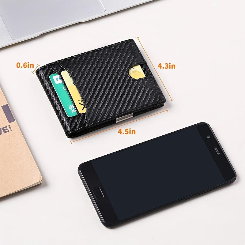 Men's Ultra thin Wallet Casual RFID Dollar Clip Leather Card Wallet