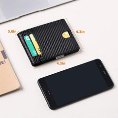 Men's Ultra thin Wallet Casual RFID Dollar Clip Leather Card Wallet