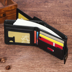 Men's Short PU Leather Wallet Card Holder