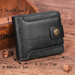 Men's Short PU Leather Wallet Card Holder