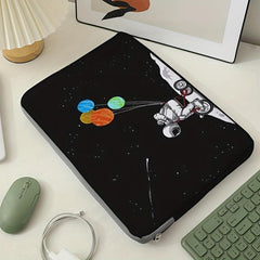 Soft Laptop Bag Cover Tablet Sleeve Bottom Bicycle Astronaut Zipper