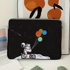 Soft Laptop Bag Cover Tablet Sleeve Bottom Bicycle Astronaut Zipper