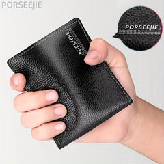 Men's Business Slim Wallet Card Slots PU Leather Wallet