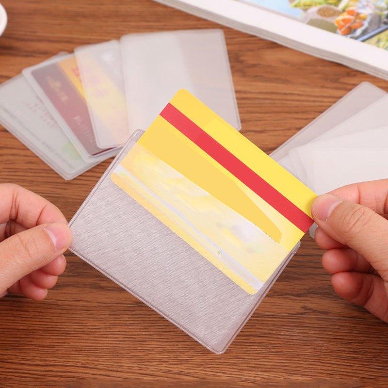 24PCS Transparent Waterproof Credit Card Holder Sleeve