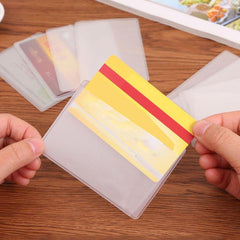 24PCS Transparent Waterproof Credit Card Holder Sleeve