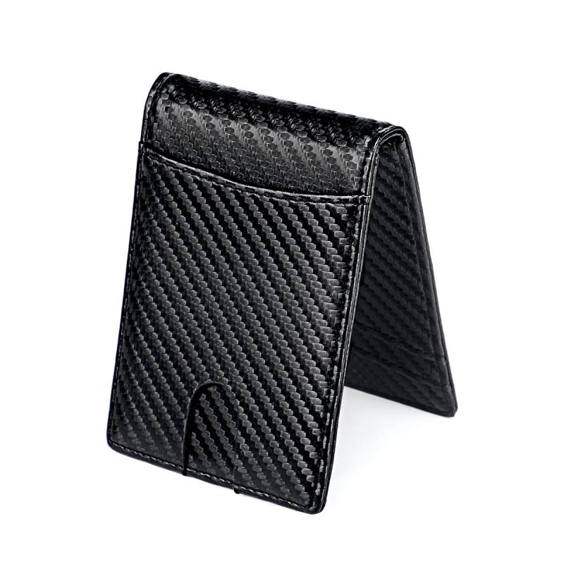 Men's Slim RFID Blocking Wallet Money Clip Bifold Leather Credit Card Holder