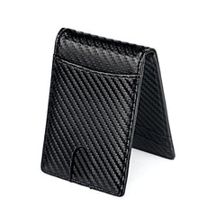 Men's Slim RFID Blocking Wallet Money Clip Bifold Leather Credit Card Holder