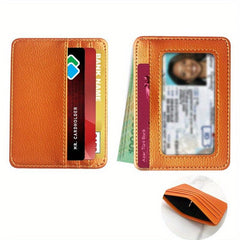 Front Pocket Wallet RFID Blocking Credit Card Holder With ID Window