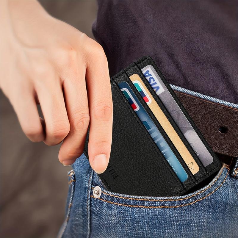 Front Pocket Wallet RFID Blocking Credit Card Holder With ID Window