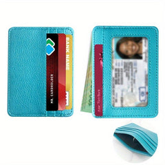 Front Pocket Wallet RFID Blocking Credit Card Holder With ID Window