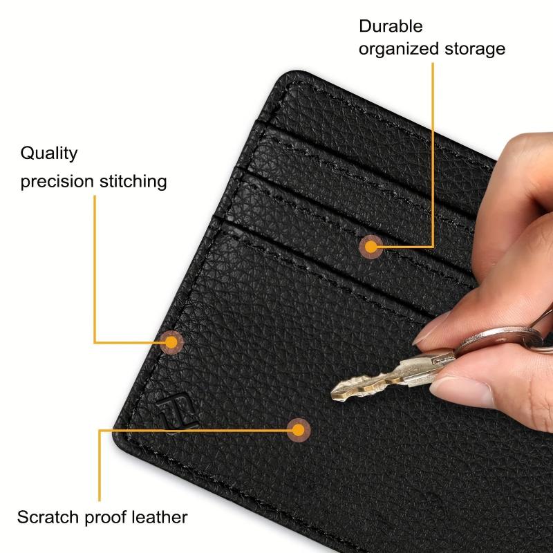 Front Pocket Wallet RFID Blocking Credit Card Holder With ID Window