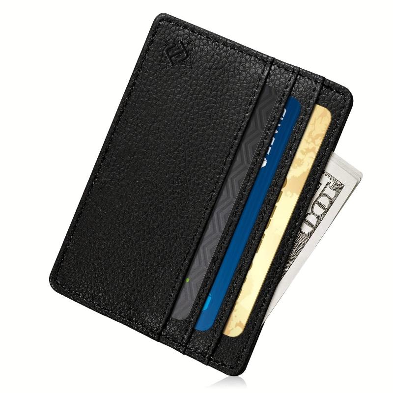 Front Pocket Wallet RFID Blocking Credit Card Holder With ID Window