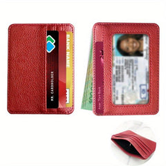 Front Pocket Wallet RFID Blocking Credit Card Holder With ID Window