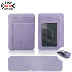RFID Blocking Leather Card Holder Credit Card Case