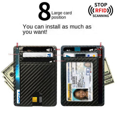 RFID Blocking Leather Card Holder Credit Card Case