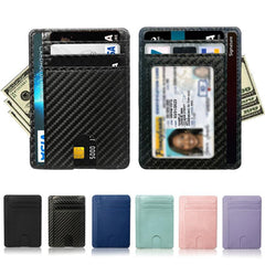 RFID Blocking Leather Card Holder Credit Card Case