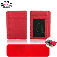 RFID Blocking Leather Card Holder Credit Card Case
