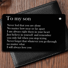 Metal Lettering Discourse Wallet Insert Card Gift for Son