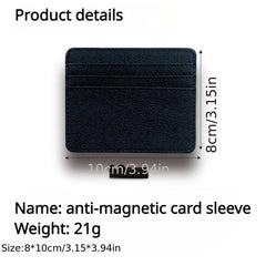 Leather Card Holder Credit Card Case Money Clip