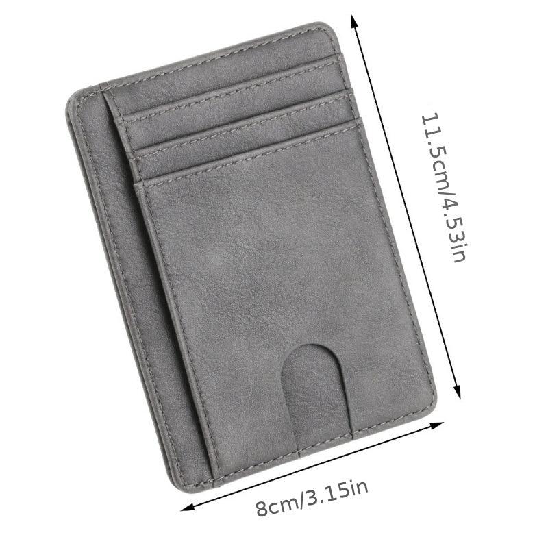 Leather Card Holder Credit Card Case Money Clip