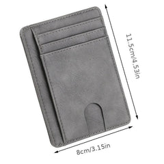 Leather Card Holder Credit Card Case Money Clip