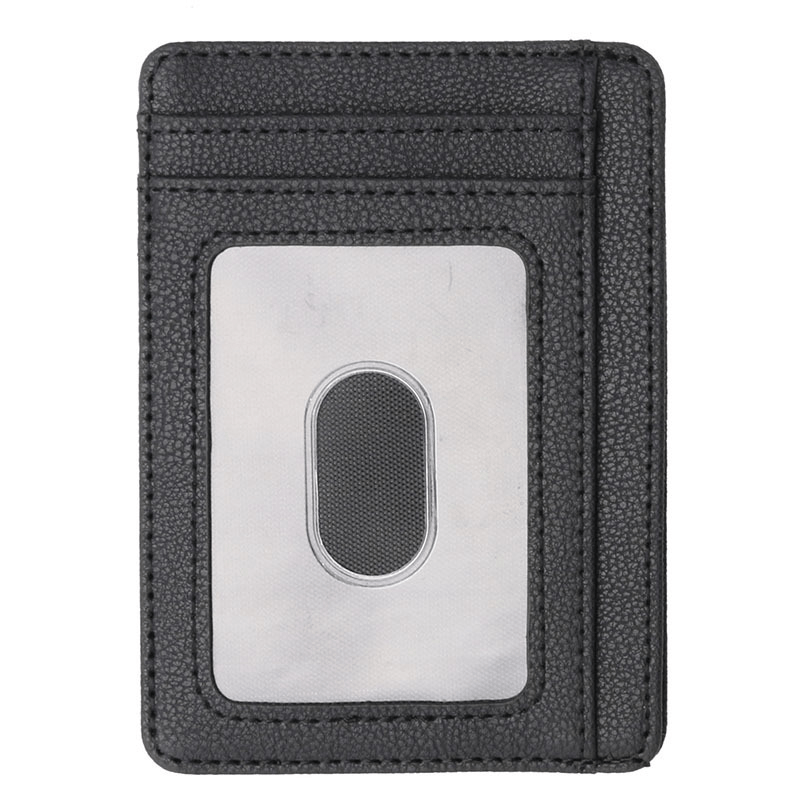 Leather Card Holder Credit Card Case Money Clip