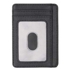 Leather Card Holder Credit Card Case Money Clip