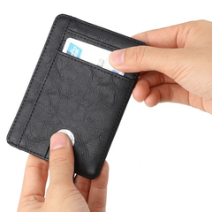 Leather Card Holder Credit Card Case Money Clip