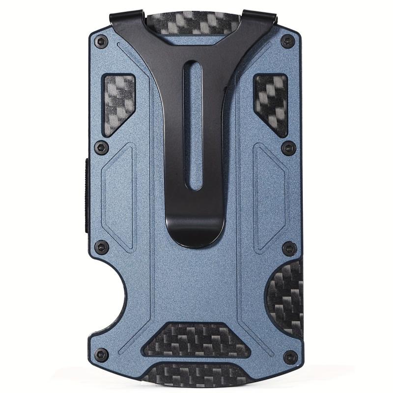 Carbon Fiber RFID Blocking Wallet Money Clip For Men